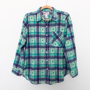 VTG American Sweetheart Womens Shirt Size M‎ Plaid Flannel Western 90s Floral